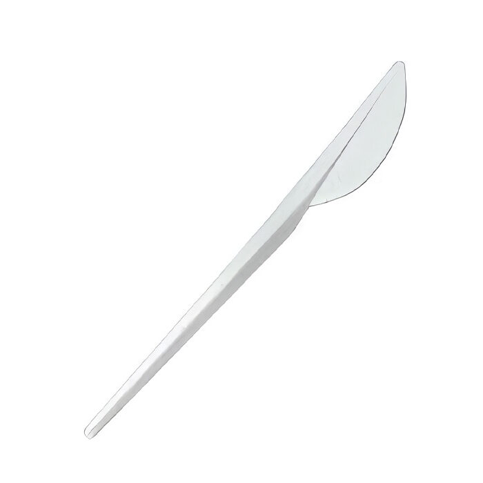 Cuchillo desechable blanco grande